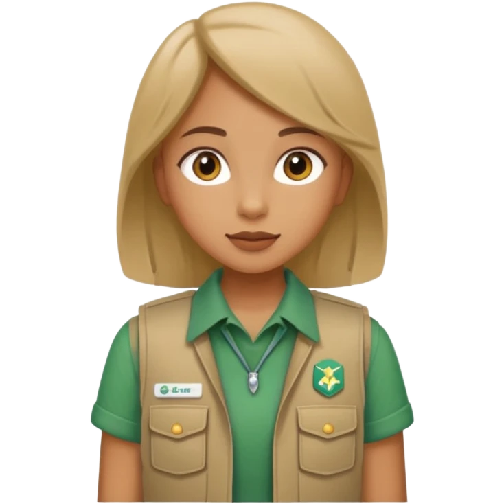 Girl scout khaki vest  emoji