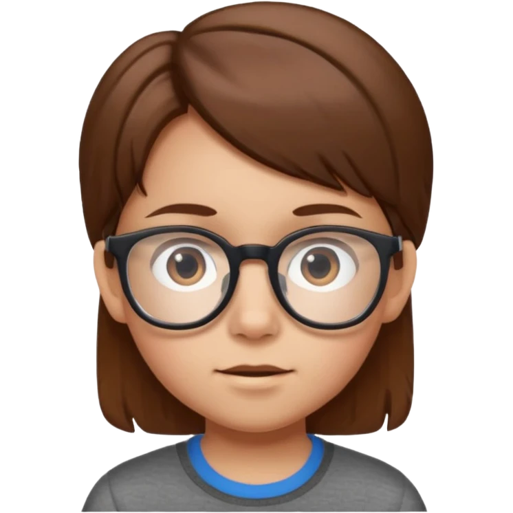 kid with optical emoji