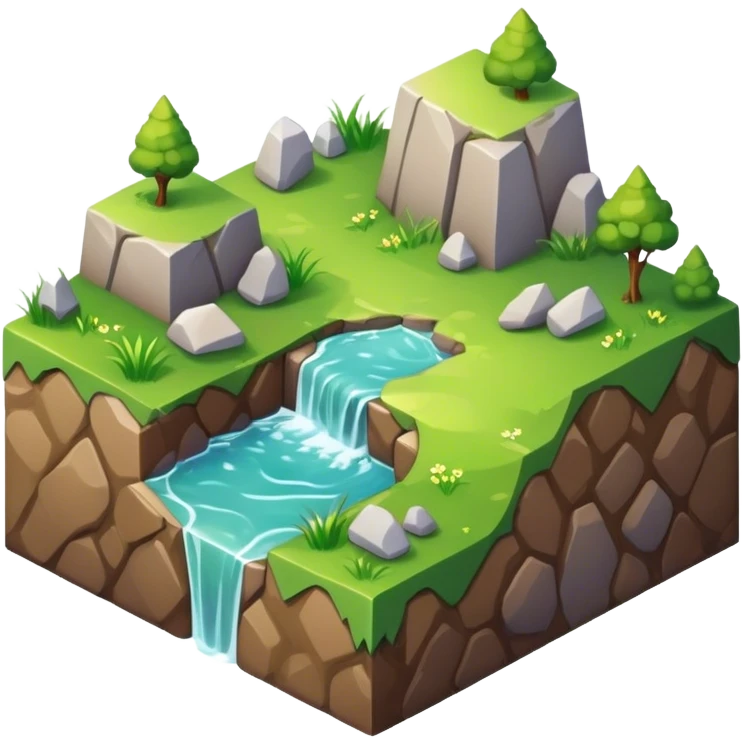 isometric terrain single land tile emoji