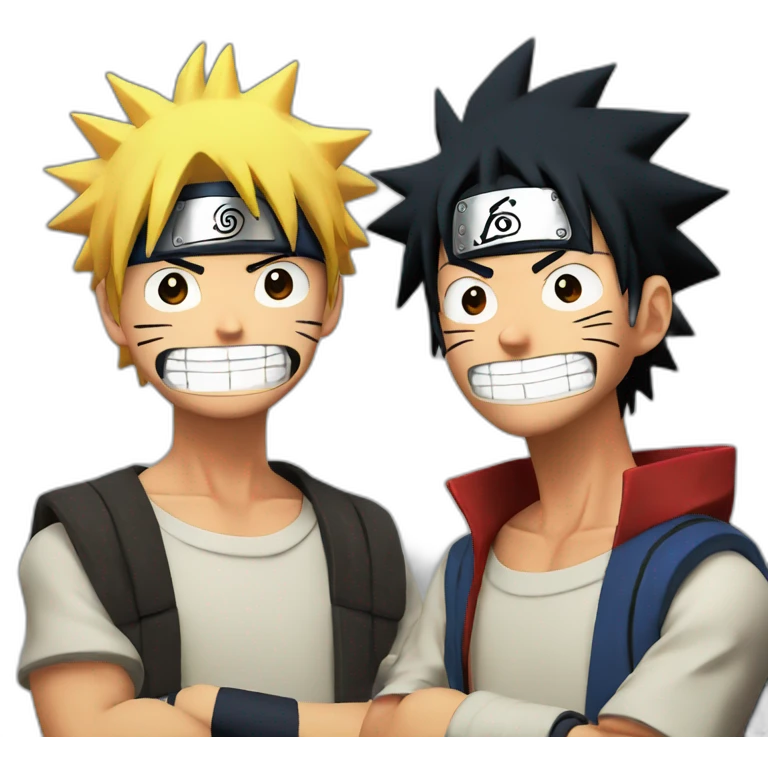Naruto vs luffy emoji