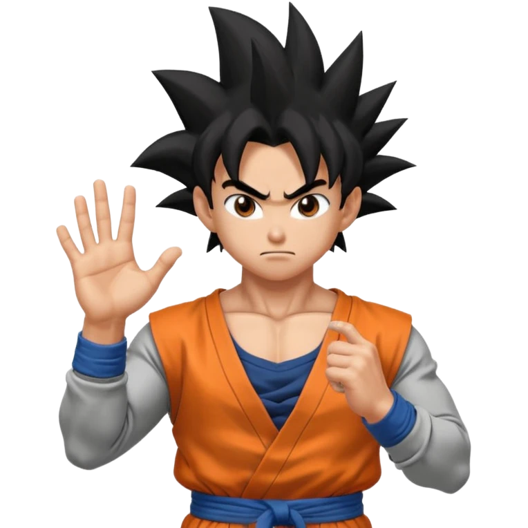 Goku fingers Ran  emoji