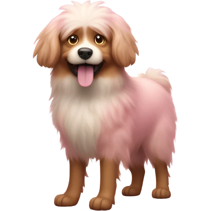 Pink dog emoji