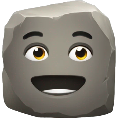 A stone emoji