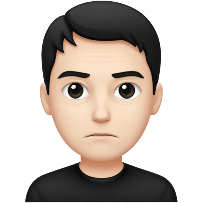 gil be white and be wering black emoji