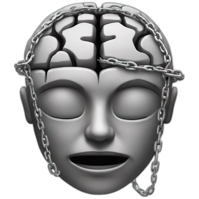 chained brain emoji