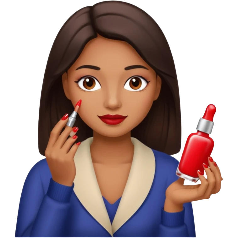 carita pintandose las uñas emoji