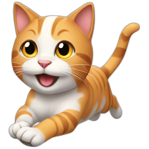 cat running emoji