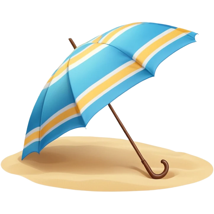 Umbrella at beach  emoji