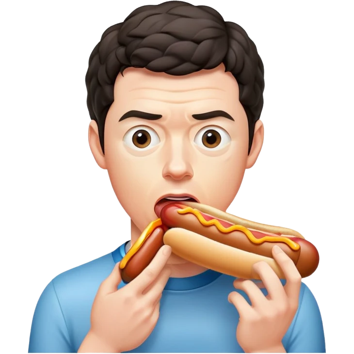 rory mcilroy choking to death on a hot dog emoji