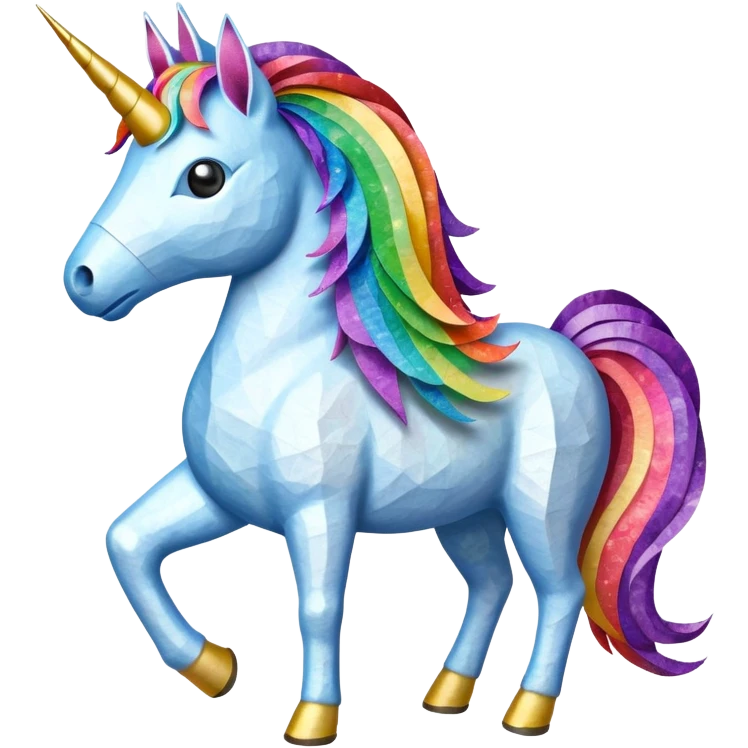 единорог из купюр, no background emoji