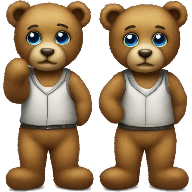 Cool teddy bear emoji