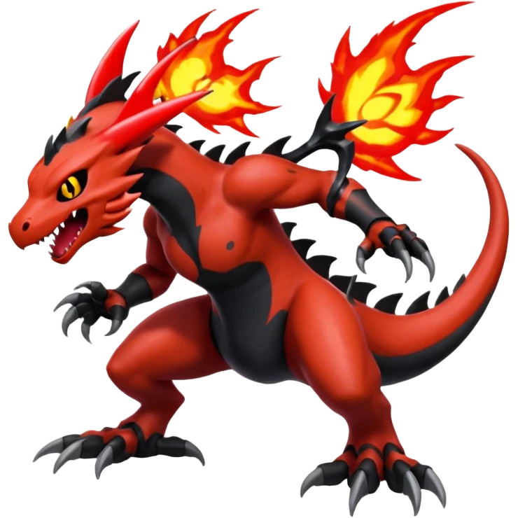 Splash-patterned emotional sparky sparky boom boom painful Darkrai-Guilmon-Salandit-Yveltal-Pokémon-Fakémon-fusion-hybrid-creature emoji