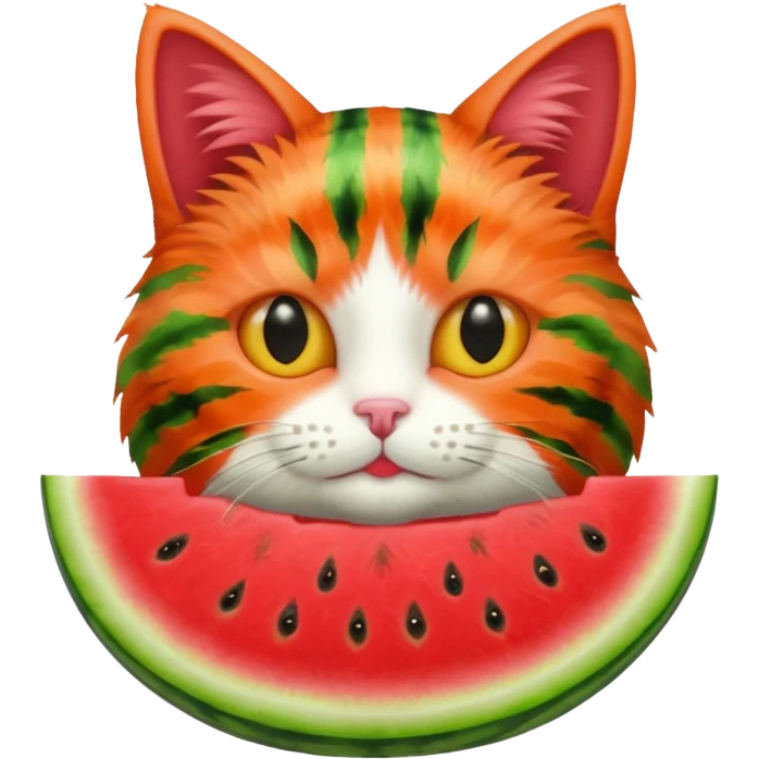 Karpuzlu kedi emoji
