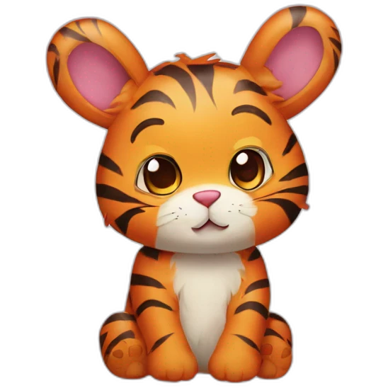 cute tiger bunny bear emoji