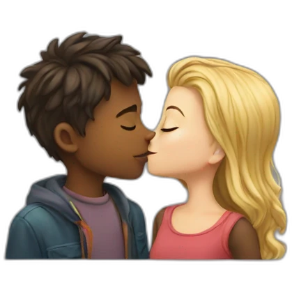 Boy kiss girl  emoji