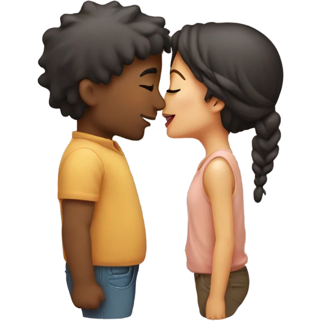 sweet kiss between lovers emoji