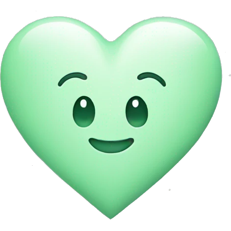 Pastel green heart with stars  emoji