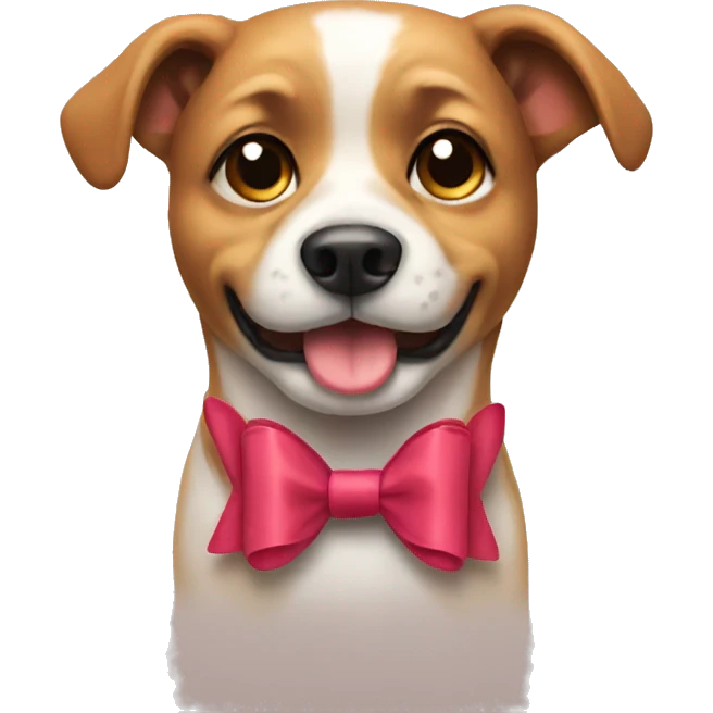 dog with a bow emoji
