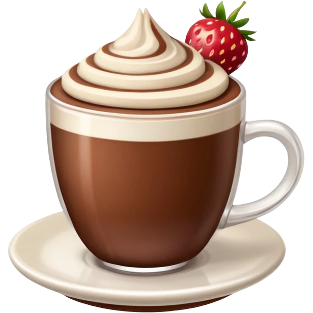 cappucino de chocolate 🍫 com moranguinho emoji