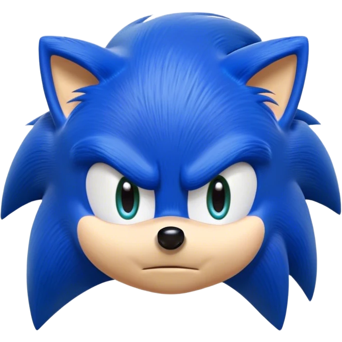 Sonic with eyes closed emoji