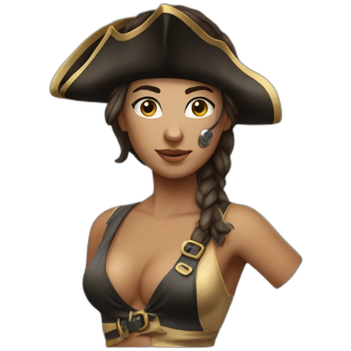 female pirate fullbody swimsuitt emoji