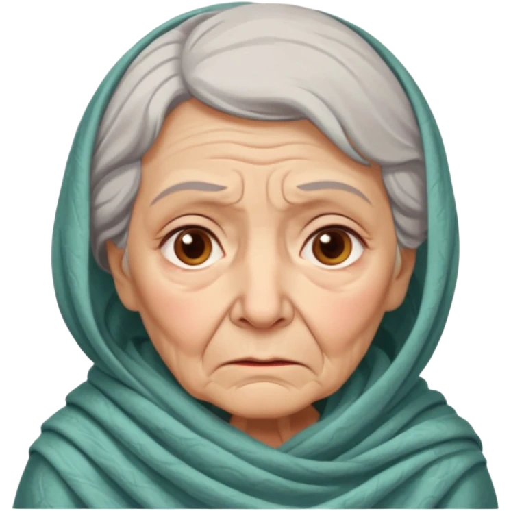 сгенерируй пенсионерку бедного emoji