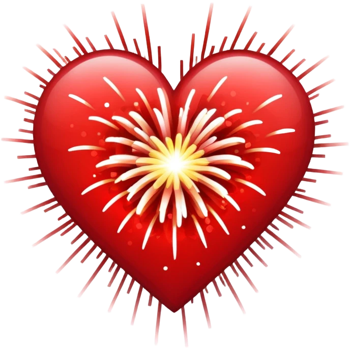 Heart fireworks  emoji