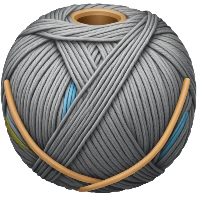 ball of knitting thread grey material emoji