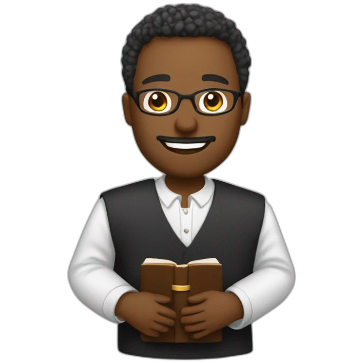 pastor and bible emoji