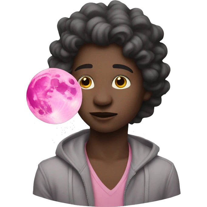 Smoke boy pink moon  emoji