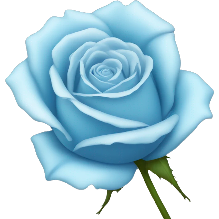 Pastel blue rose emoji
