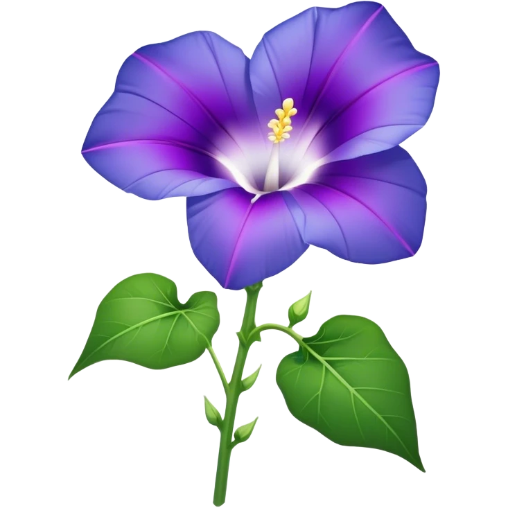 single Morning Glorysuper, stem emoji