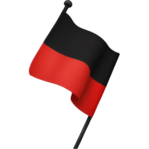 Flag with red lower half and black upper half emoji