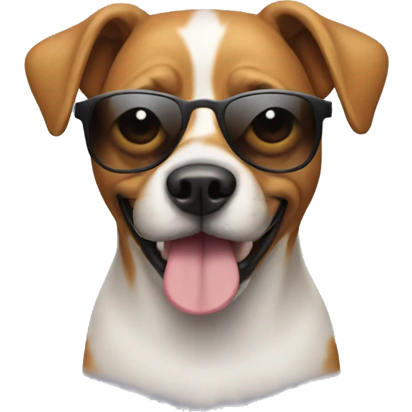 Dog with sunglasses  emoji