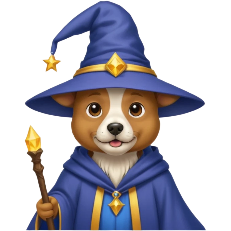 Dog wizard emoji
