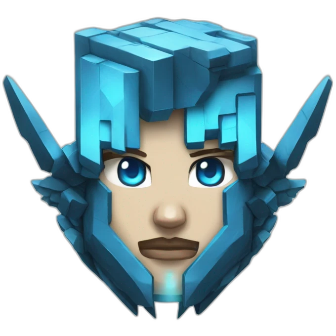 Minecraft Articuno Cyberpunk Head emoji