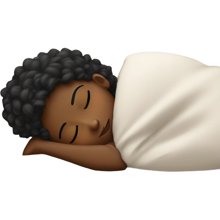 black girl sleeping emoji