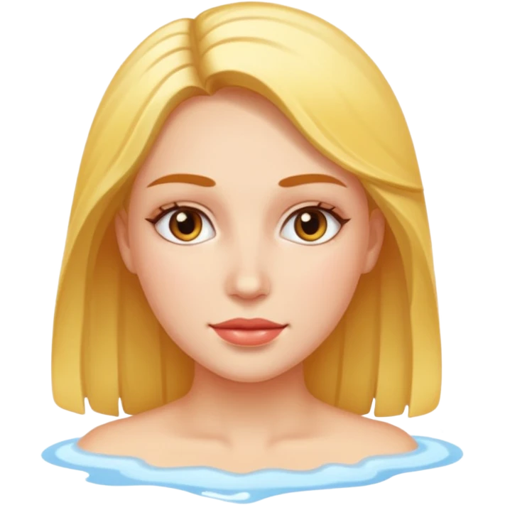 Moist on female face emoji