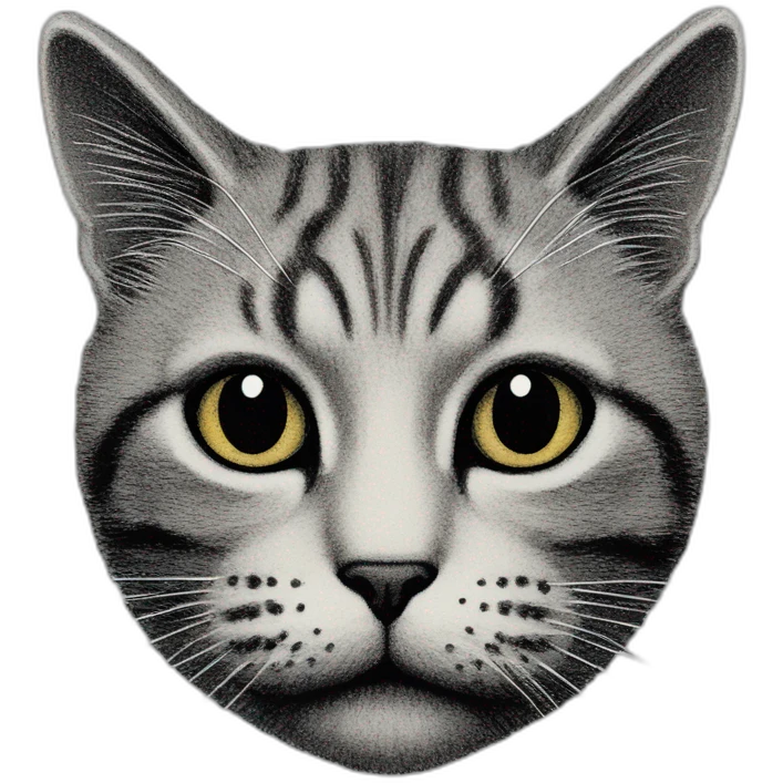 cat face by edward gorey emoji