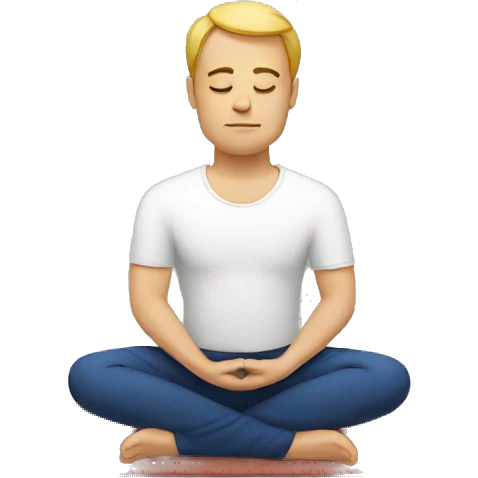european man meditating emoji