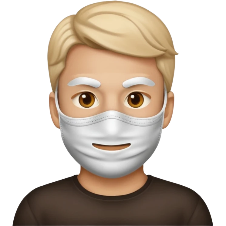남자사람이 입에 마스크 쓴 이모지 emoji