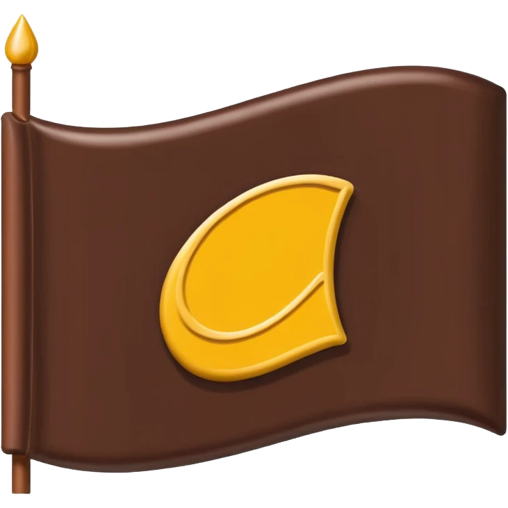 a flag with chocolate symbol  emoji