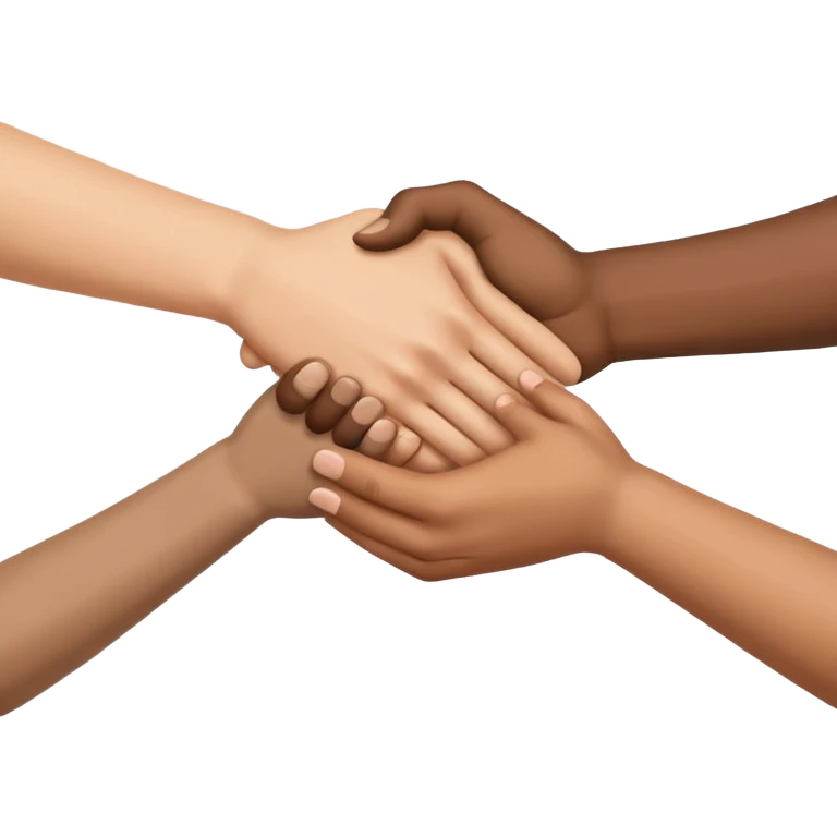 diverse handshake, different skin tones emoji