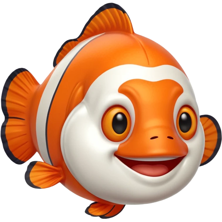 a clownfish, apple emoji style emoji