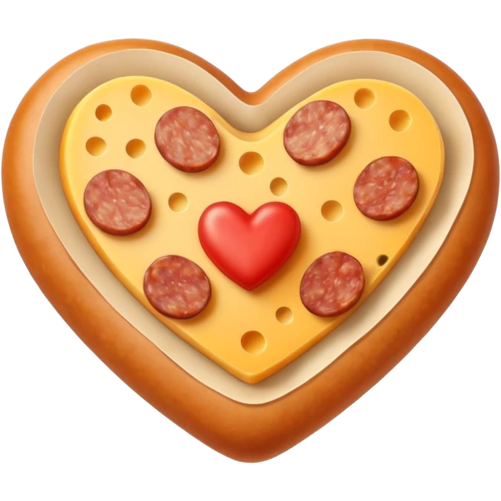 sausage cheese love shape emoji