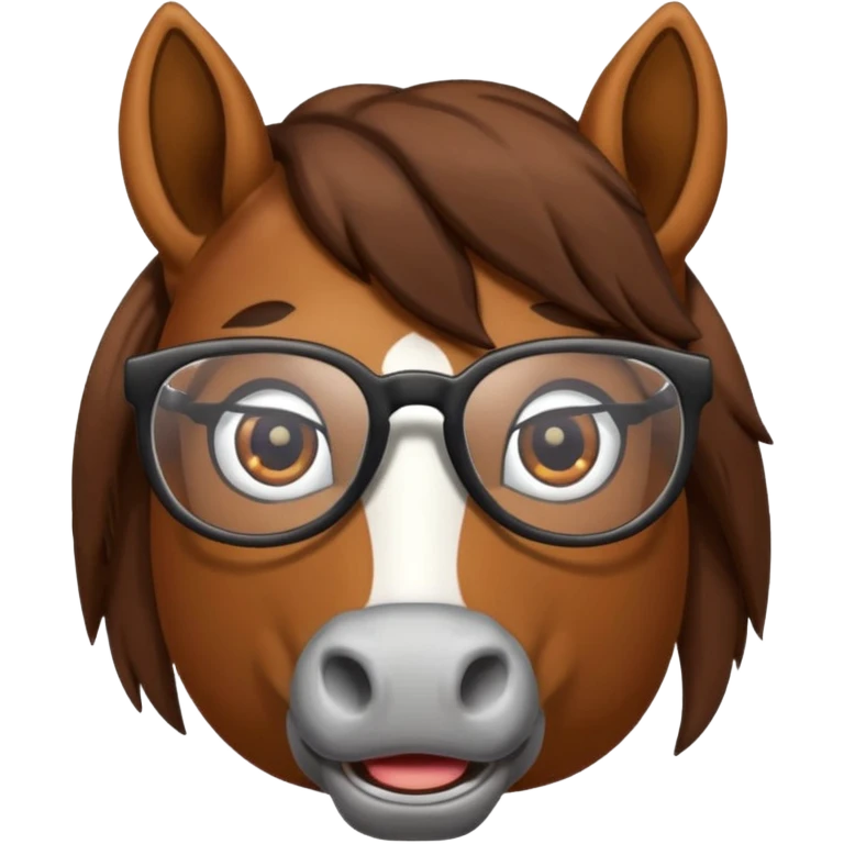 Horse with glasses emoji