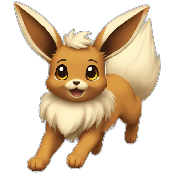 eevee jumping emoji