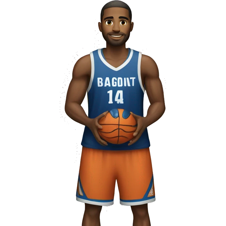 Basketball player in jersey with the surname Podobed emoji