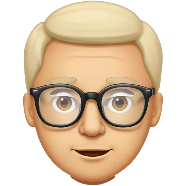 funny guy with glass emoji