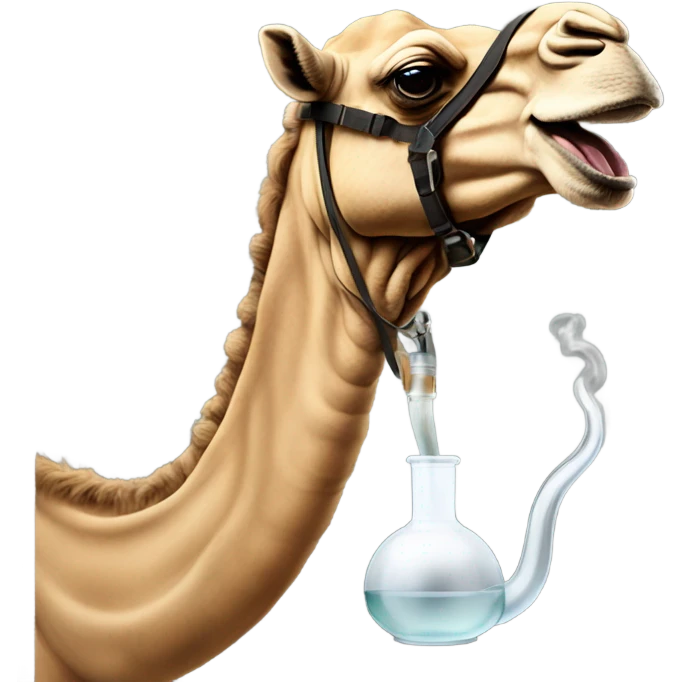 Camel smoking a bong emoji